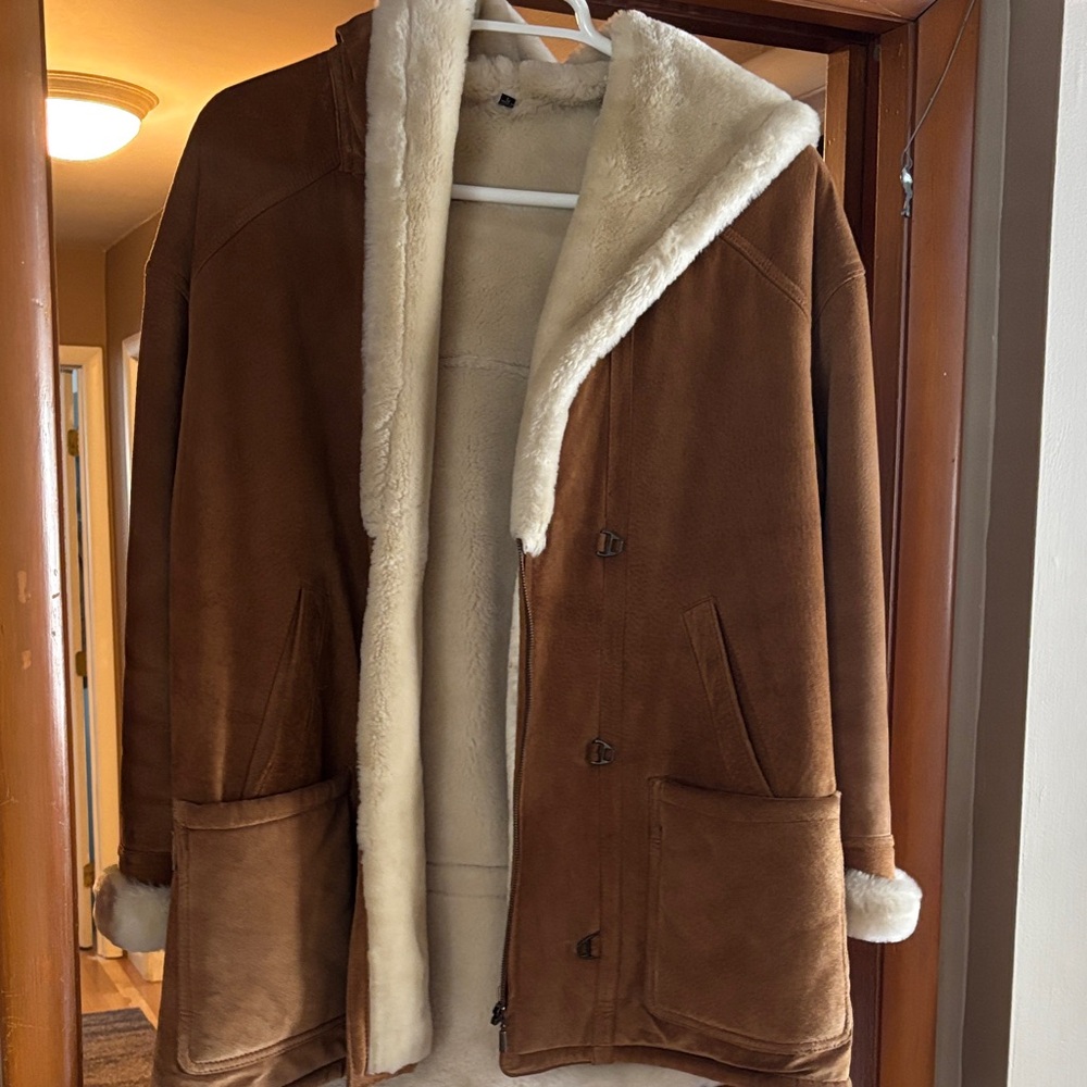 Gallery Brown Shearling Coat